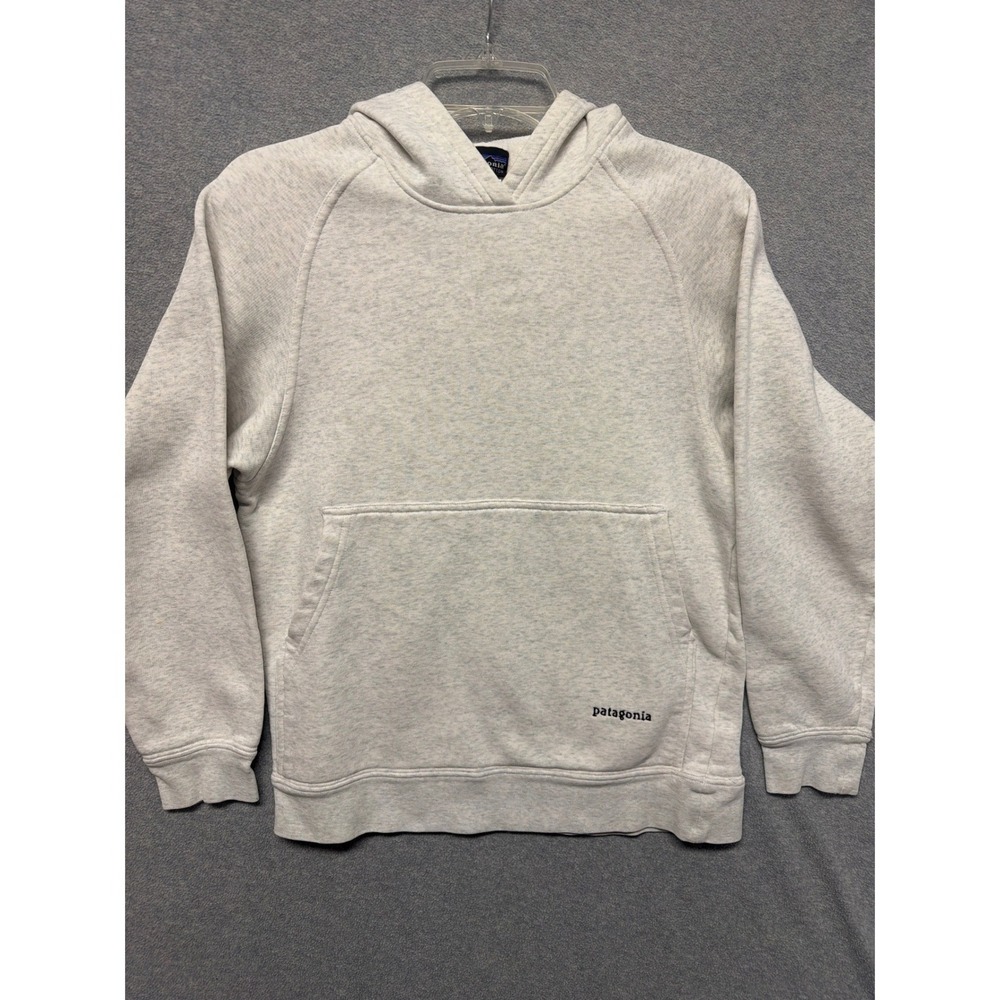 Patagonia‎ Organic Cotton Hoodie Pullover Grey Heather Ski Graphic Adult XS